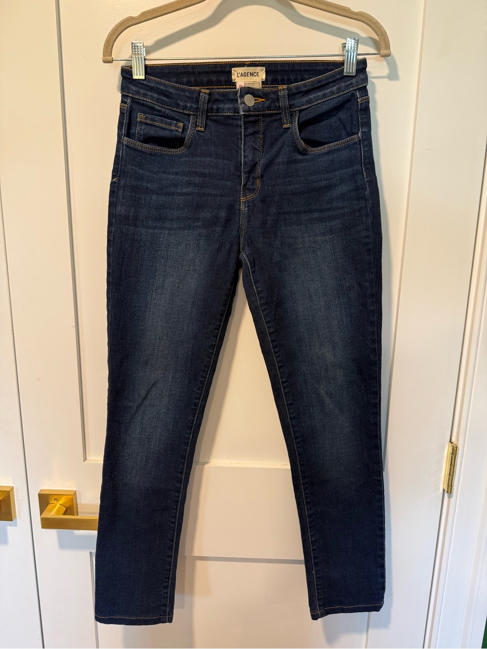 L’Agence Women’s Prime Blue Vintage Straight Leg Slim Jeans - Size 27